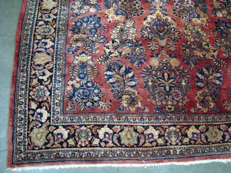 Appraisal: A semi-antique Oriental rug 'x ' traditional Persian design circa