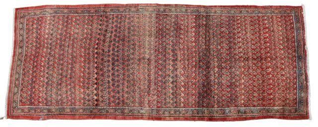 Appraisal: Hand-tied Persian Sarouk rug pile loss wear possible repair approx