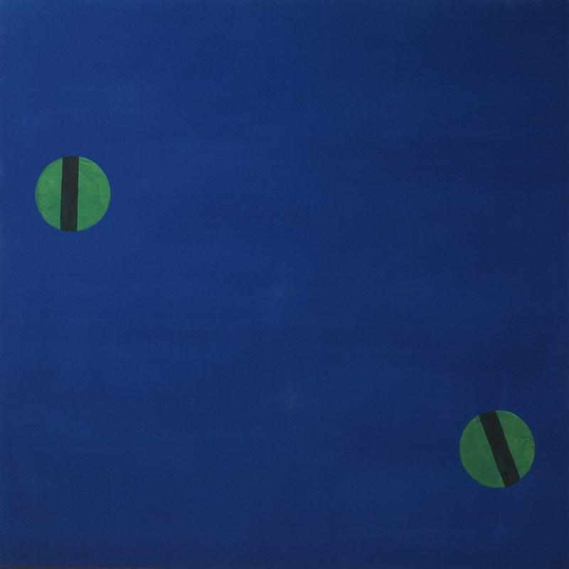 Appraisal: EDWARD AVEDISIAN - FLYING LUCK GREEN BLUE Liquitex on canvas