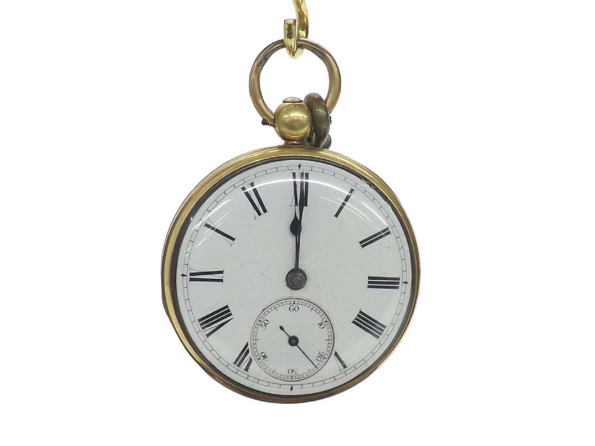 Appraisal: ct fusee lever pocket watch London or hallmark date letter