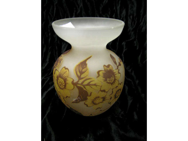 Appraisal: French Cameo Art Glass Vase signed Dumay