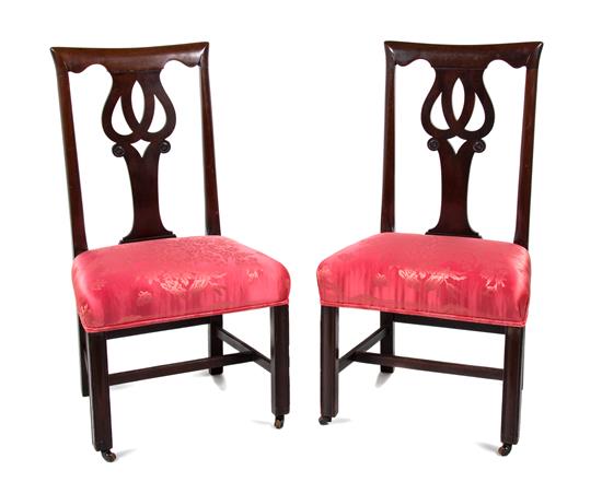 Appraisal: Sale Lot A Pair of George III Mahogany Side Chairs