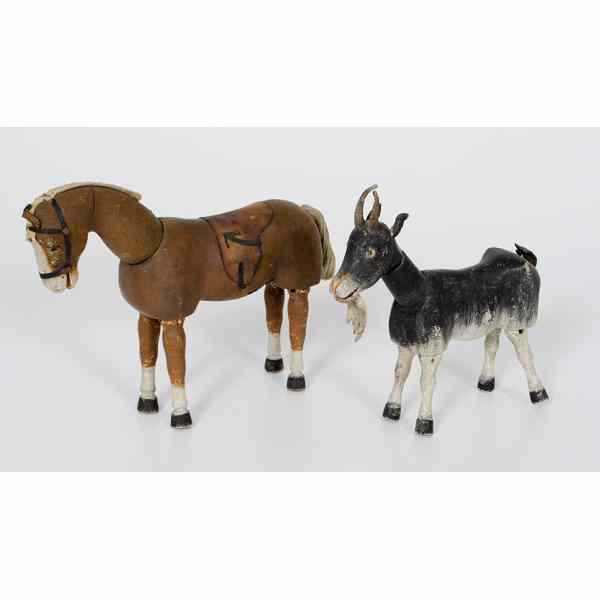 Appraisal: Schoenhut Horse and Goat Two Schoenhut wooden animals a horse