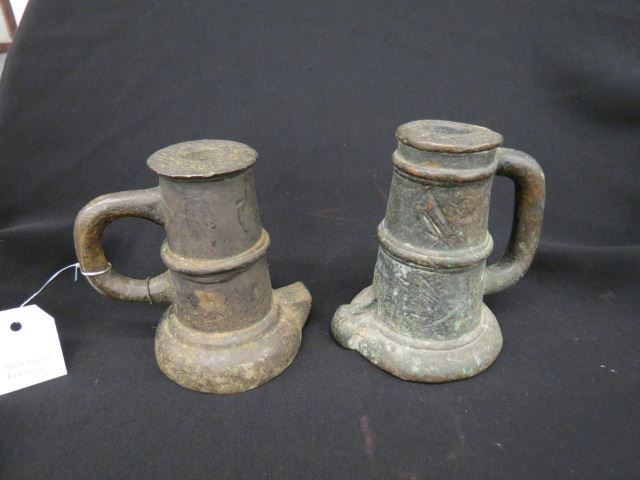 Appraisal: Early Bronze Signal Mortars th to th Century generally used