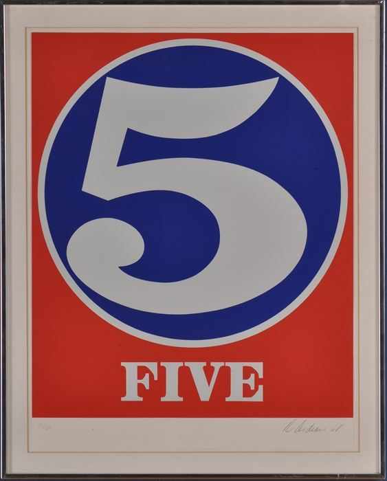 Appraisal: ROBERT INDIANA b FROM PORTFOLIO NUMBERS Serigraph in colors x