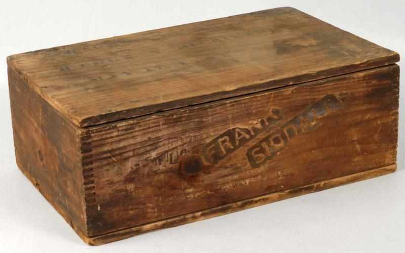 Appraisal: Wooden Frank Siddall's Advertising Box Description Late s Nice paper