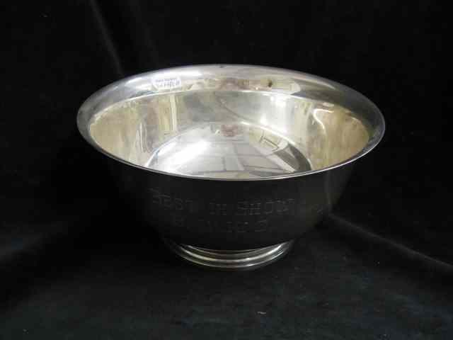 Appraisal: Manchester Sterling Silver Paul Revere StyleBowl '' diameter a trophy