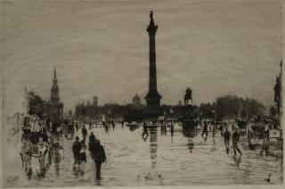 Appraisal: Joseph Pennell etching Joseph Pennell American - - ''Nelson Monument''