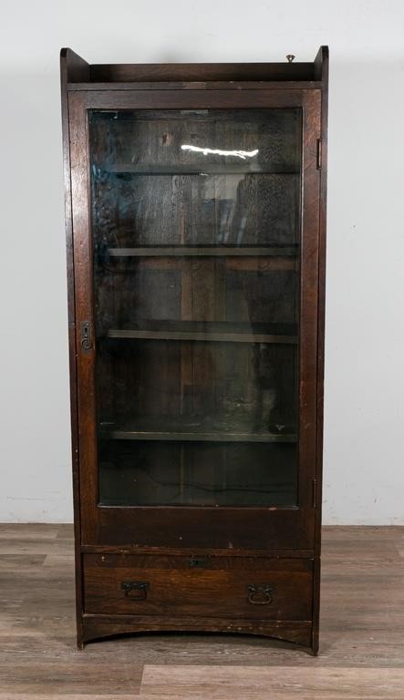 Appraisal: Arts and Crafts period gun cabinet produced by Yeager Allentown