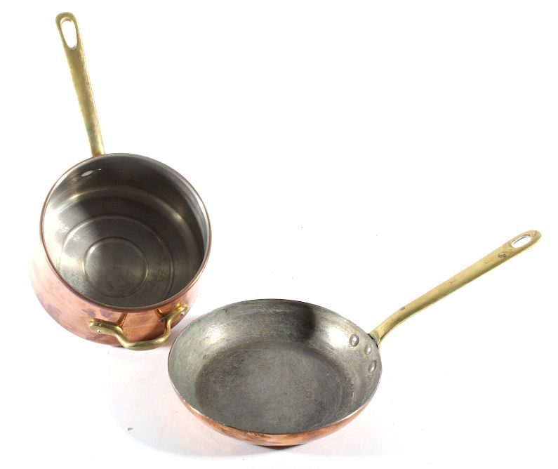 Appraisal: French Copper Skillet Sauce Pan Provided for your consideration in