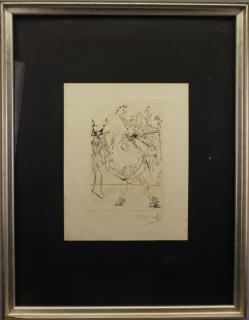 Appraisal: Salvador Dali - etching Signed in lower margin Sight size