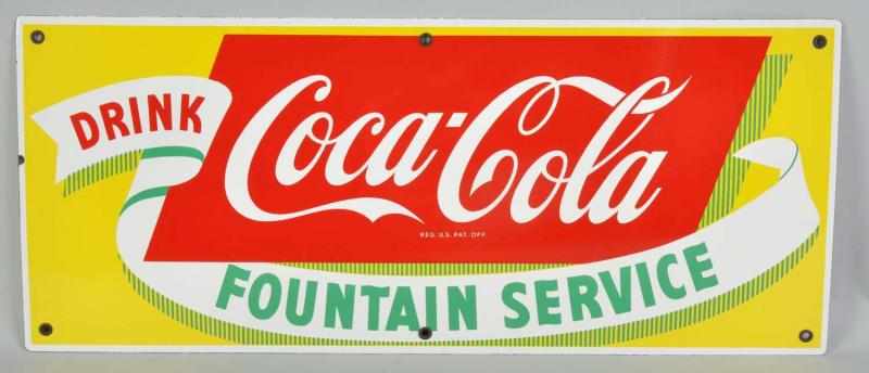 Appraisal: Porcelain Coca-Cola Sign Description s Very clean and bright example