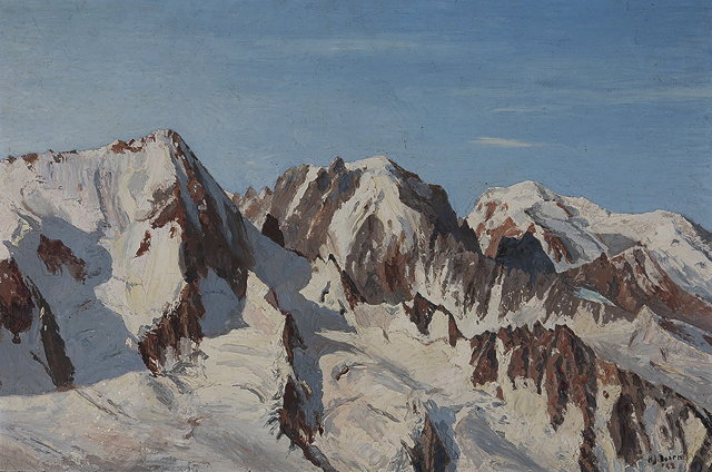 Appraisal: H J DOARN TH CENTURY A snow capped mountain range