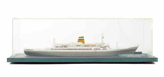 Appraisal: A Cased Model of a Cruise Ship depicting the S