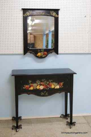 Appraisal: Entry - Hall Way Credenza with Matching MirrorThis is a