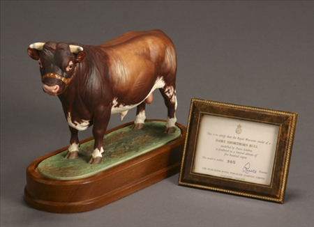 Appraisal: Royal Worcester Dairy Shorthorn Bull Modelled by Doris Lindner Circa