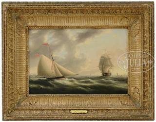 Appraisal: JAMES EDWARD BUTTERSWORTH American - DOVER PASSAGE Unsigned oil on