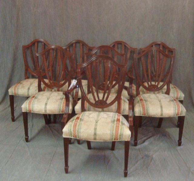 Appraisal: Set of BAKER Shield Back Dining Chairs The Historic Charleston