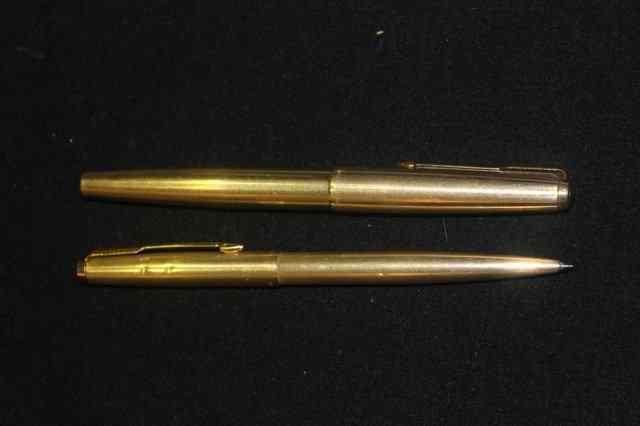 Appraisal: TWO GOLD PLATED PENS BY PARKER one fountain and one