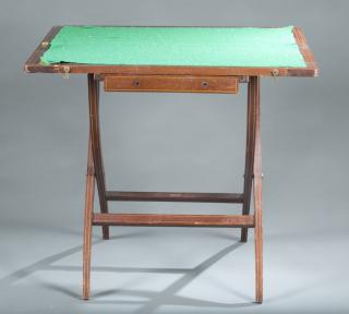 Appraisal: Albert Barker Ltd campaign desk scriptoire Irish Mahogany wake table