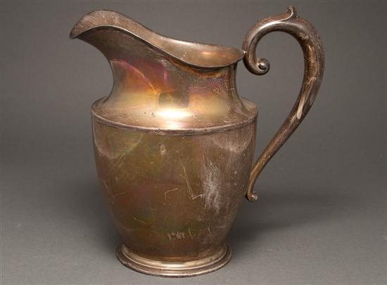 Appraisal: American silver pitcher Wallace first half- th Century pattern in