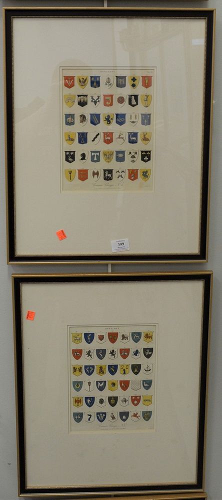 Appraisal: Set of Four Engravings of Common English Coat of Arms