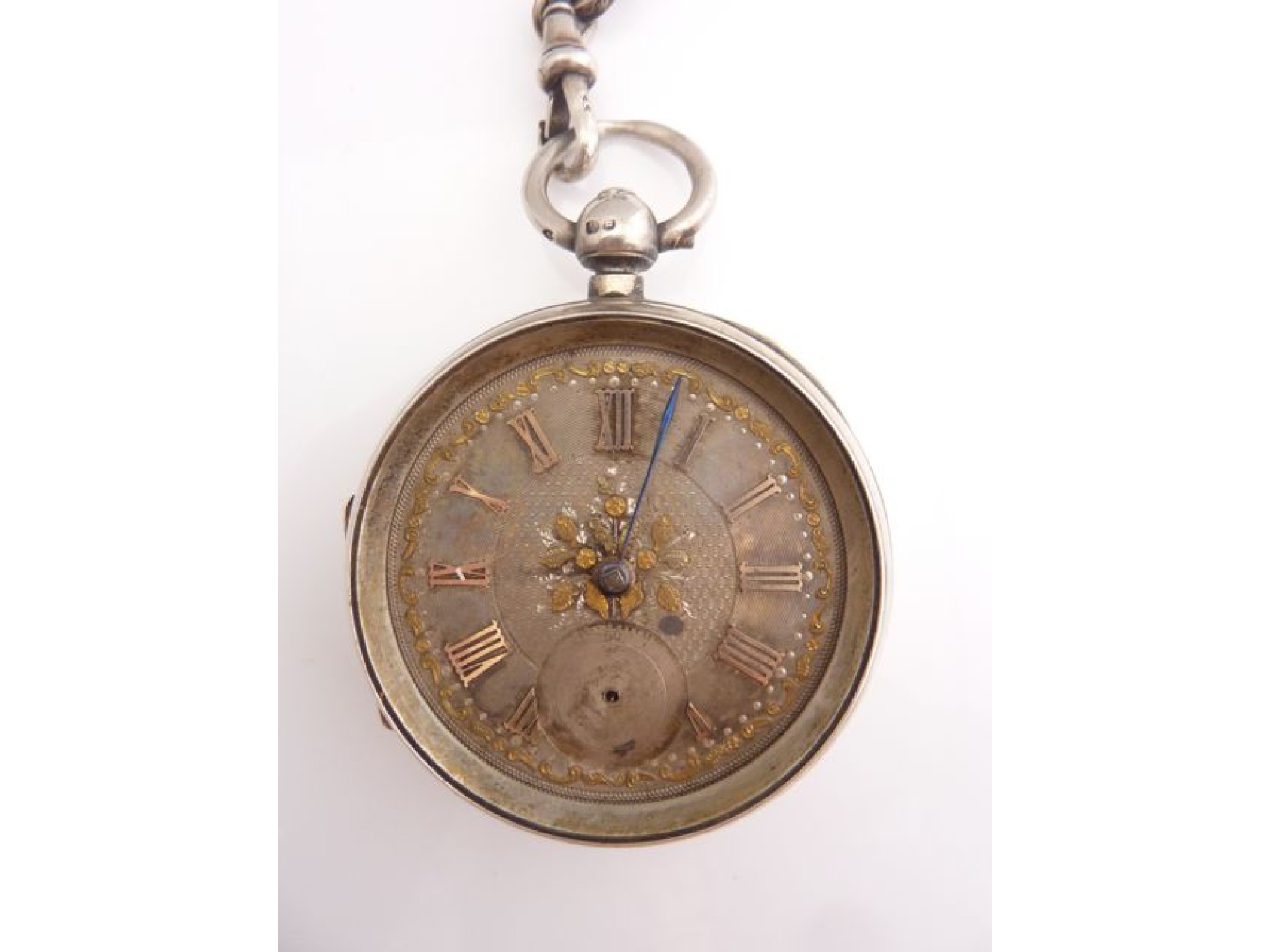 Appraisal: A silver open-faced pocket watch Adam Burdess Coventry fusee lever