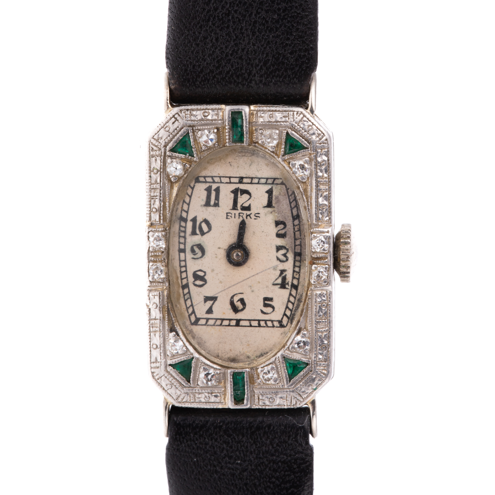 Appraisal: AN ART DECO K PLATINUM DIAMOND COCKTAIL WATCH K white