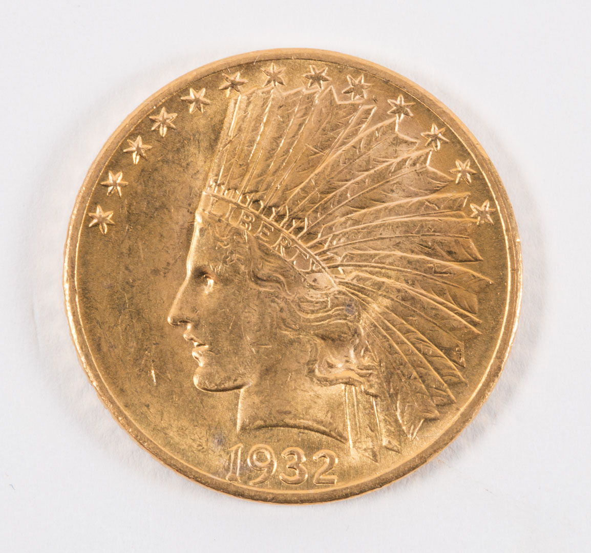 Appraisal: U S Indian type gold eagle MS-