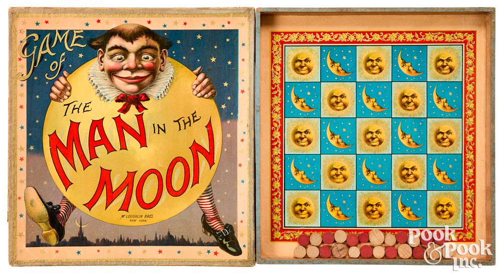 Appraisal: McLoughlin Bros Man in the Moon Game ca McLoughlin Bros