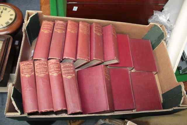 Appraisal: A QUANTITY OF RED CANVAS BOUND DICKENS NOVELS