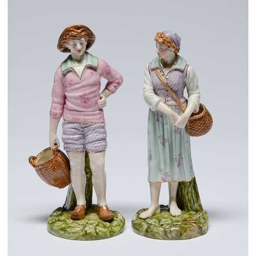 Appraisal: A pair of Royal Worcester figures of a French fisherboy