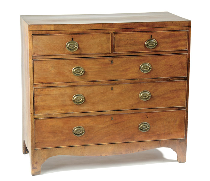 Appraisal: LATE FEDERAL MAHOGANY CHEST OF DRAWERS American early th century