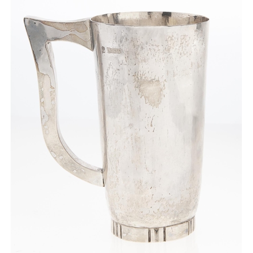 Appraisal: An Elizabeth II modernist silver mug raised from the flat