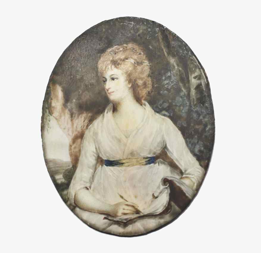 Appraisal: EXCEPTIONAL MINIATURE PORTRAIT PAINTING ON IVORY ILLEGIBLY SIGNED Oval ''