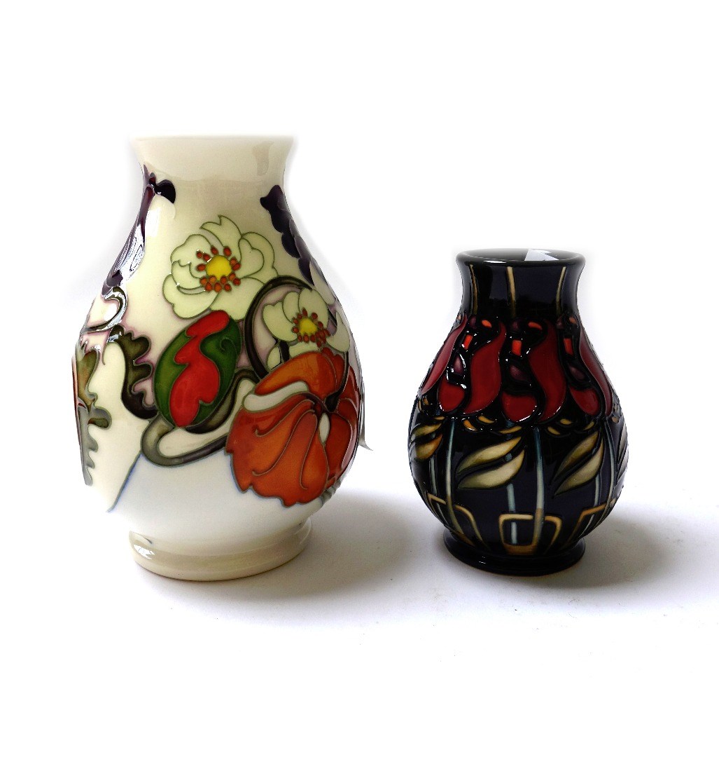 Appraisal: A Moorcroft pear shaped vase decorated in the Sandringham Bouquet'