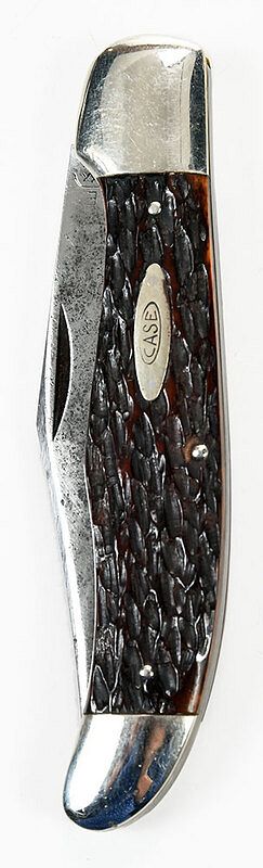 Appraisal: Case Circle C Folding Knife - brown jigged bone handle