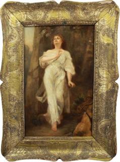 Appraisal: th C European School Painting of Woman in Gown th