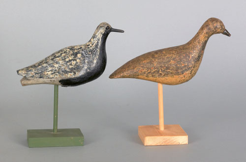 Appraisal: Two black belly plover shore bird decoys early th c