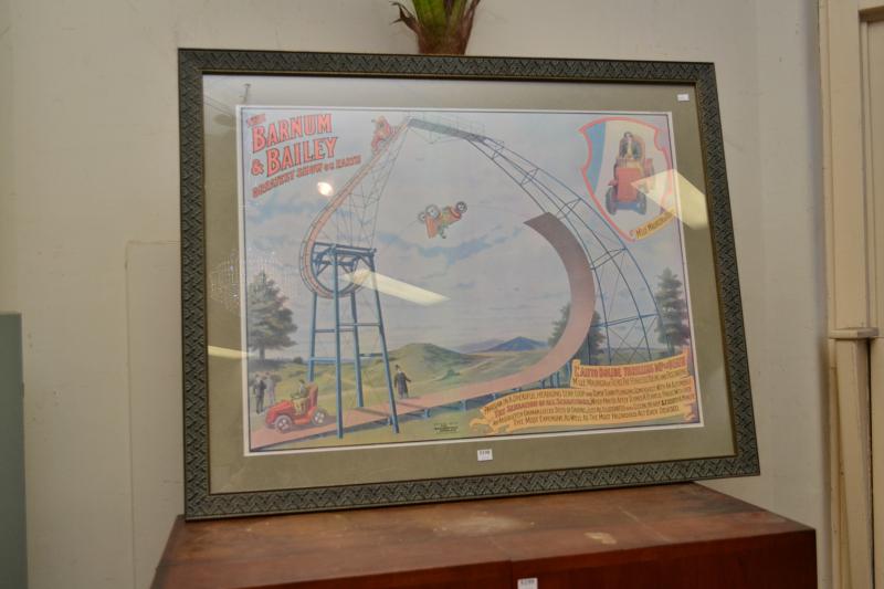 Appraisal: BARNUM AND BAILEY GREATEST SHOW ON EARTH FRAMED POSTER BARNUM