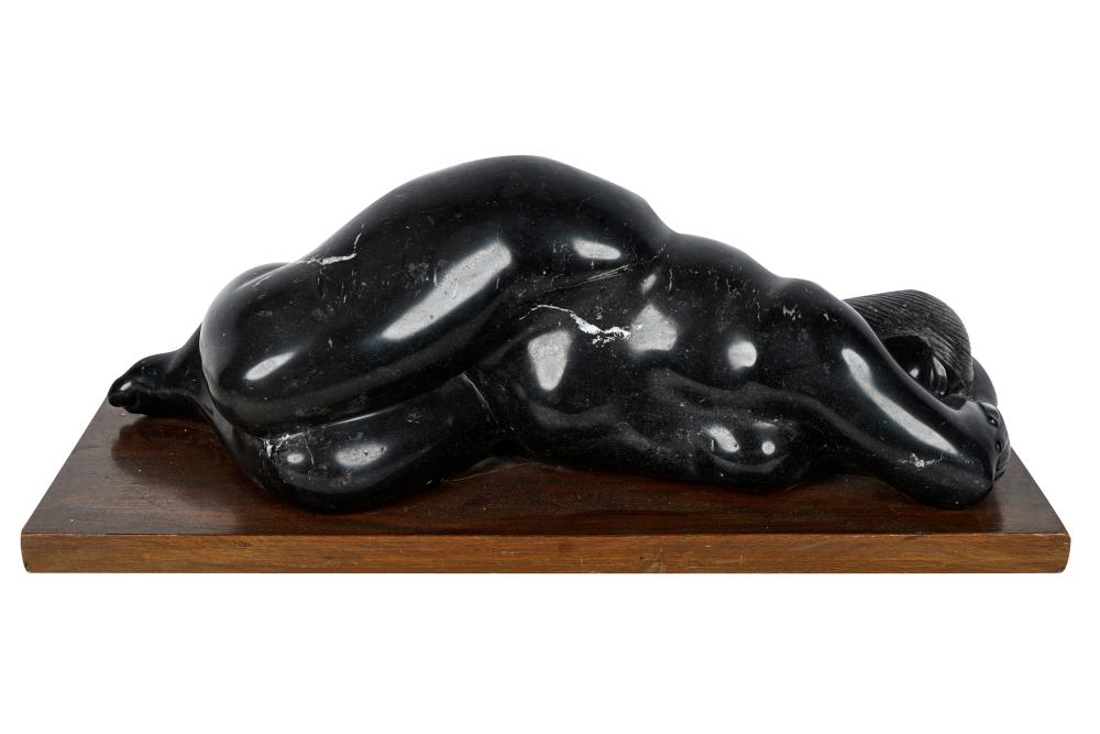 Appraisal: FELIPE CASTANEDA B DESNUDO DURMIENDO black marble signed and dated