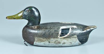 Appraisal: Blue wing teal duck decoy glass eyes label attributes to