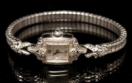 Appraisal: Hamilton K white gold and diamond watch together with a