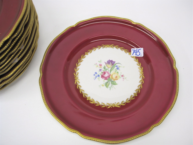 Appraisal: SET OF TWELVE GERMAN ROSENTHAL DINNER PLATES in the Eldorado