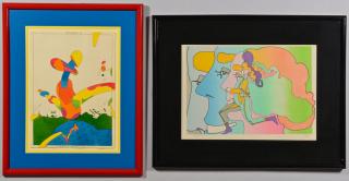 Appraisal: works on paper incl Peter Max st item Peter Max