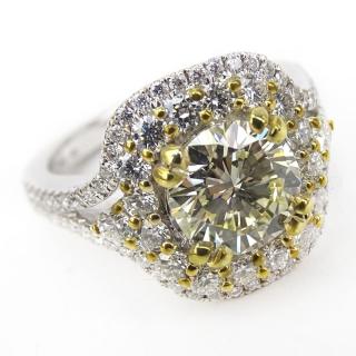 Appraisal: Approx Carat TW Round Brilliant Cut Diamond and Karat White