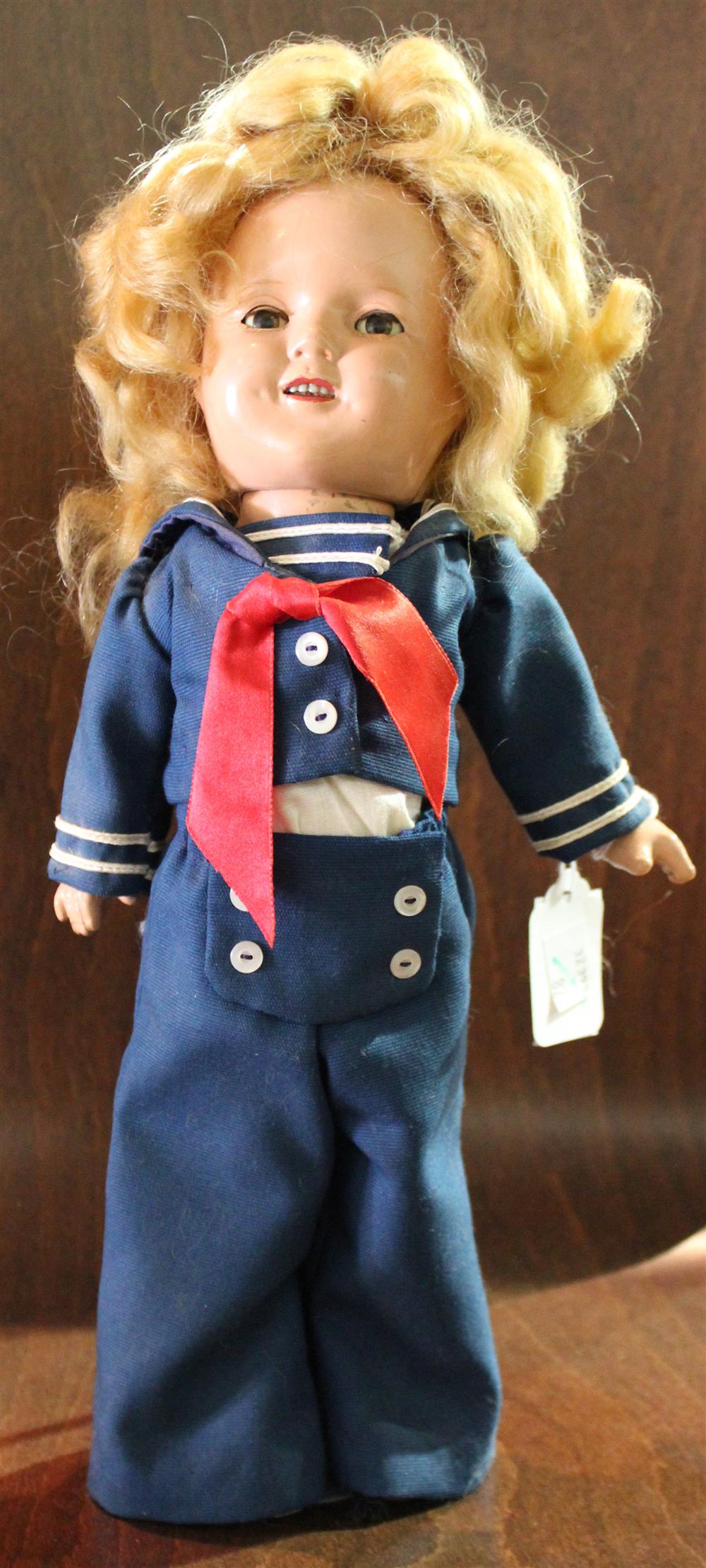 Appraisal: SHIRLEY TEMPLE COMPOSITE DOLL WITH ORIGINAL MOHAIR WIG in sailor