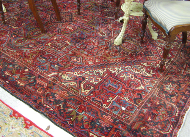 Appraisal: PERSIAN HERIZ OR GHOROVAN CARPET Azarbaijan province northwestern Iran central