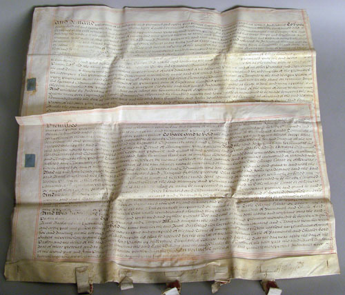 Appraisal: English parchment deed dated