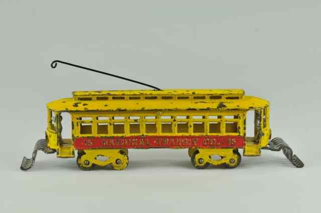 Appraisal: KENTON TROLLEY c cast iron finished in yellow with red